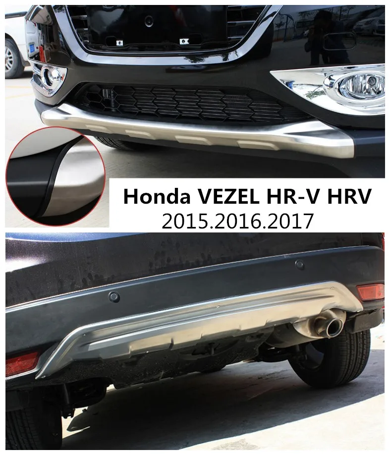 Per Honda VEZEL HR-V HRV 2015.201612v paraurti piastra paraurti in acciaio inox di alta qualità anteriore + posteriore accessori Auto