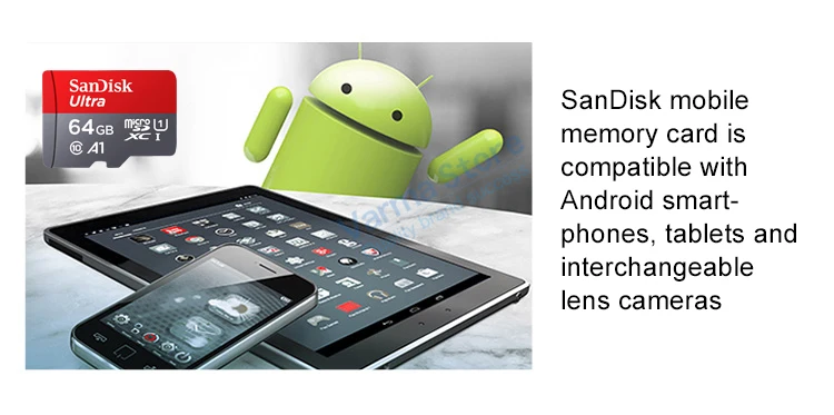 Карта памяти SanDisk TF16GB 32GB 64GB 128GB 200GB 256GB MicroSD для мобильного телефона C10 A1 экстремально высокая скорость чтения мобильных устройств