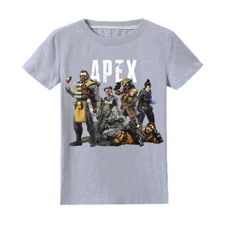 Г., летний детский костюм с короткими рукавами и принтом из мультфильма apex legends для мальчиков футболка+ штаны детские костюмы От 6 до 14 лет