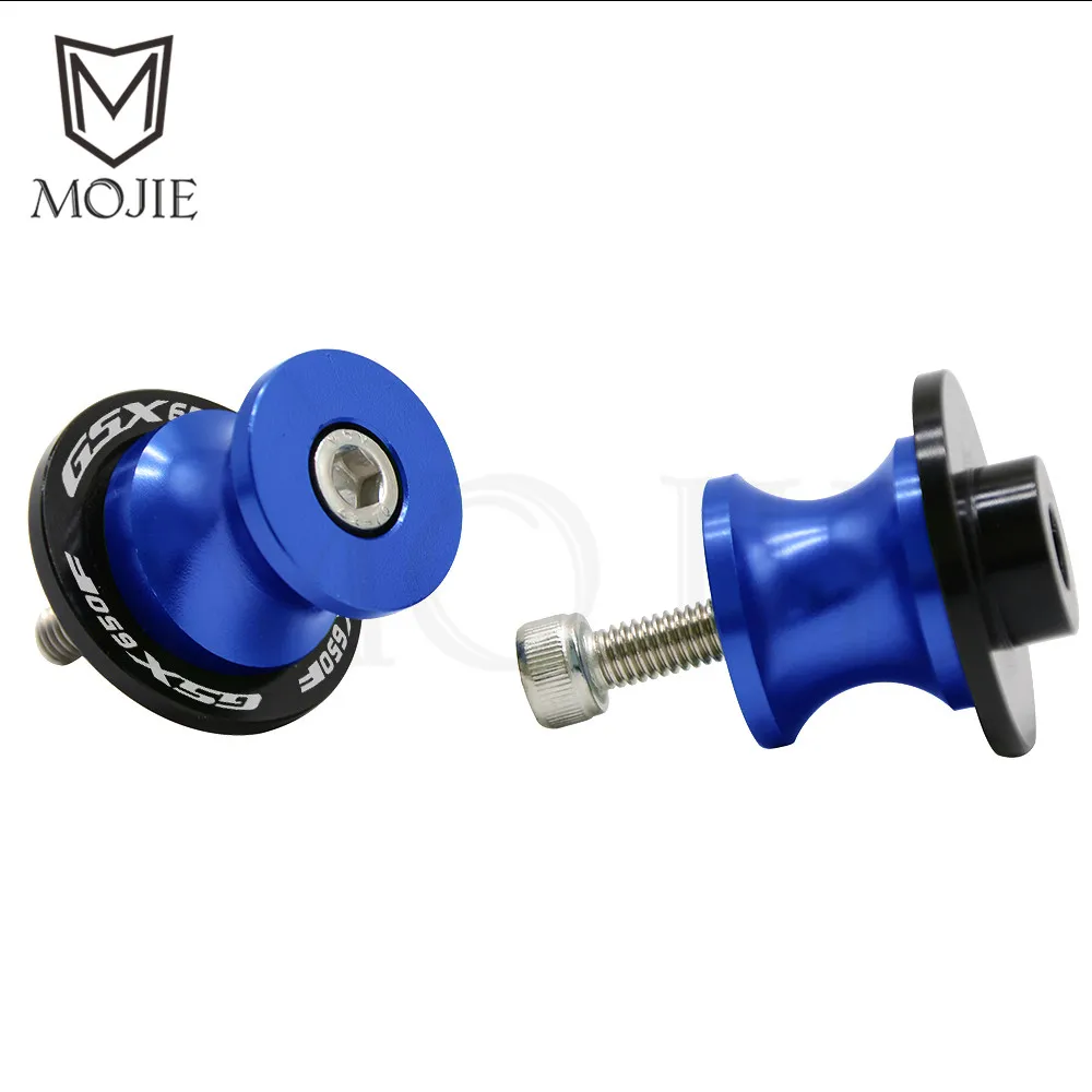 Blue 8mm 8 мм ЧПУ Алюминиевый задний маятник для мотоцикла Катушки слайдер подставка для слайдеров для SUZUKI GSX650F Катана GSX 650F GSX 650 F GSX650 F 2008 - Цвет: Blue 8mm