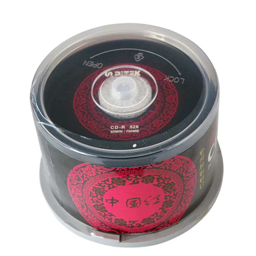 Класс А CD R 700MB 52x винил пустой DJ музыкальный диск черный Печатный записываемый для