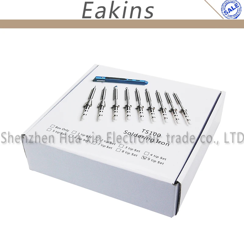 Aluminium Package Storage Box Dedicated TS100 65W Mini Programmable Smart Digital LCD Adjustable Temperature Electric Soldering |