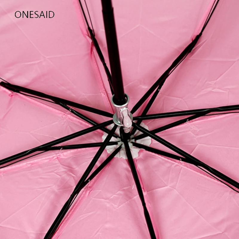 New Non-automatic Umbrella Rain and Sunny Women Folding Cute Flouncing Lace Solid Color Female Umbrellas Adults Paraguas | Дом и сад