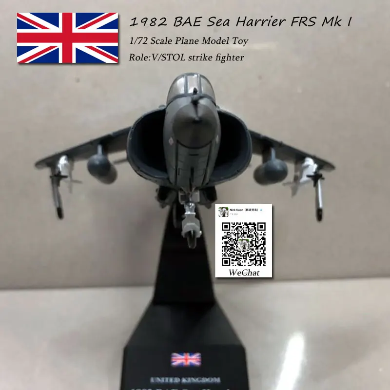 3 шт./лот оптовая продажа AMER 1/72 Scale 1982 BAE Sea Harrier FRS. Mk1 V/STOL ударный истребитель литой