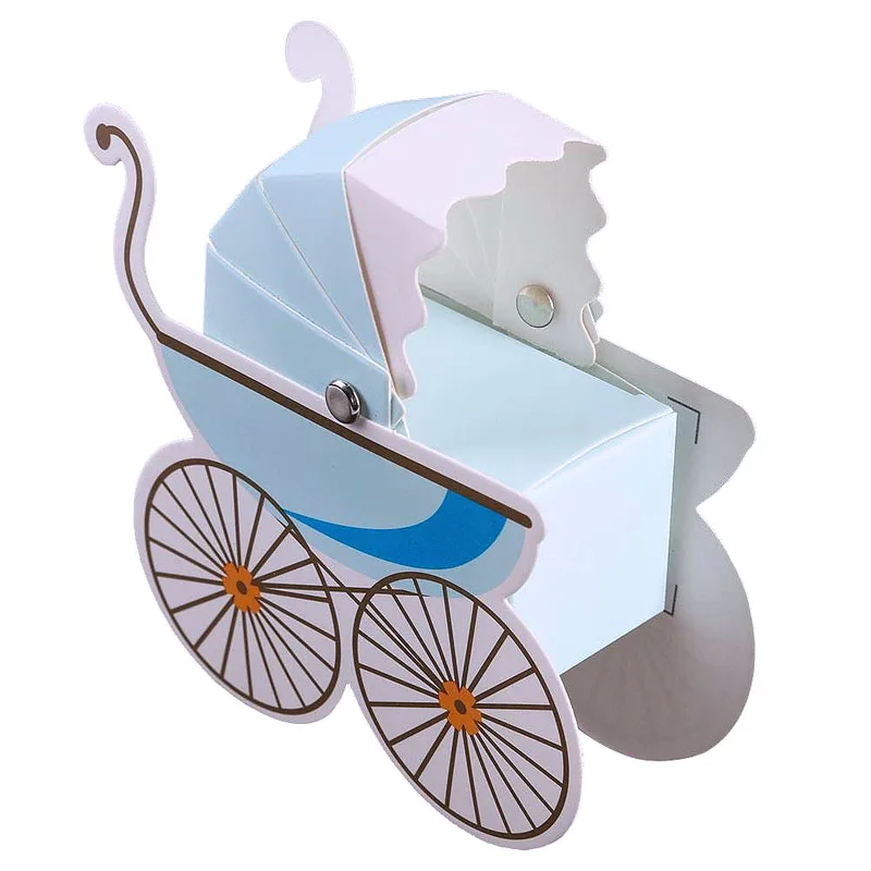 OURDECOK 10 шт. Бумага коробки конфеты в форме Коляски Baby Shower Дети пользу День рождения