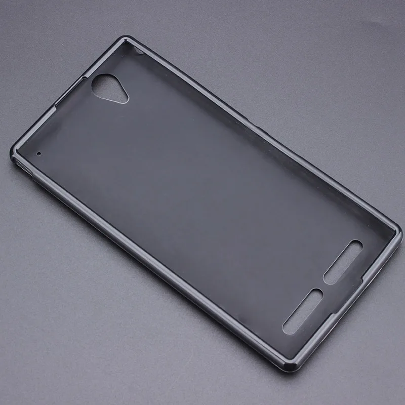 Черный гелевый ТПУ тонкий мягкий Противоскользящий чехол задняя крышка для Sony