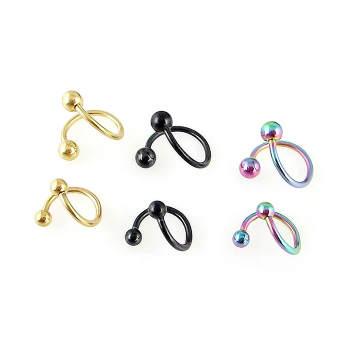 Мода 6 цветов смешанные ювелирные изделия для пирсинга губ носа ушей унисекс