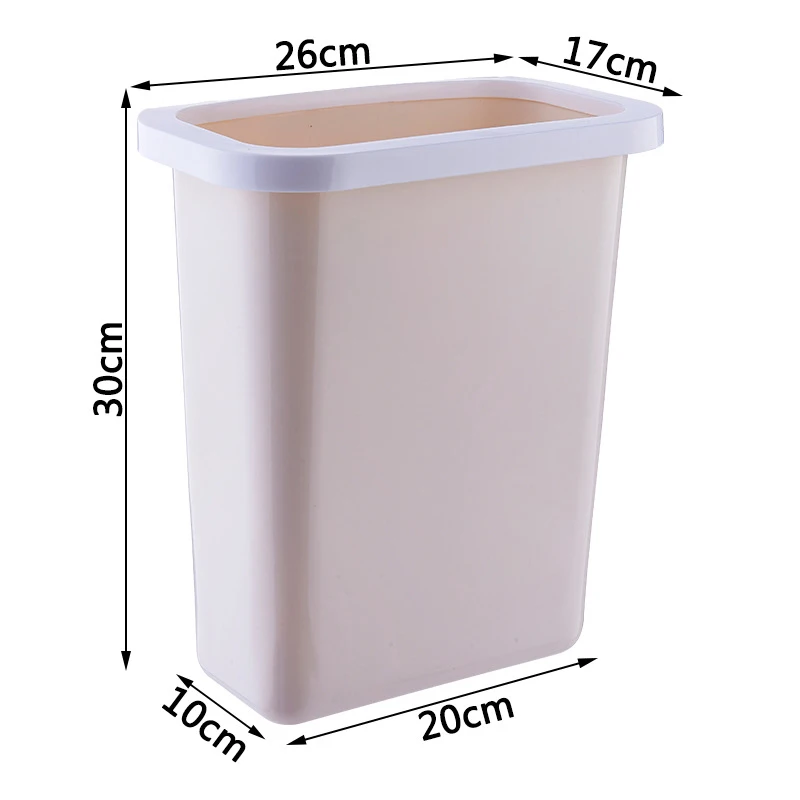 

Creative Kitchen Hanging Trash Cans Cabinet Door Hanging Plastic Waste Bins Bathroom Dustbin Pressure Ring Paper Basket Lixeira