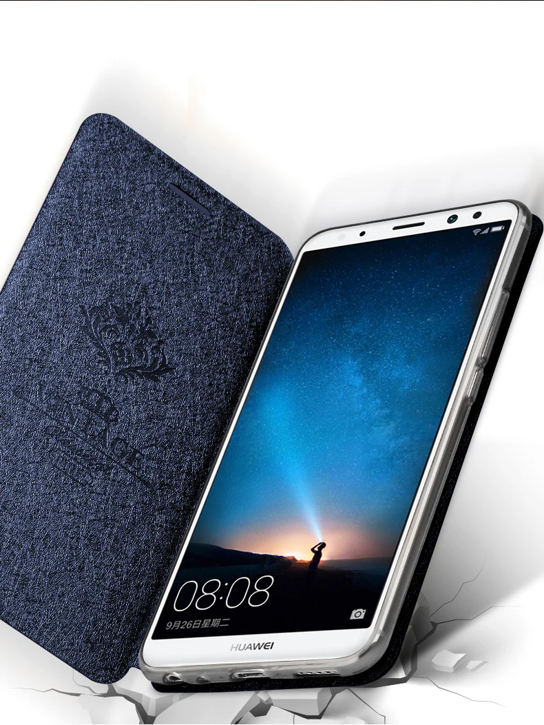 Чехол для huawei nova 2i, силиконовый флип-чехол, кожаный чехол, mofi huawei nova 2i, ТПУ чехол-книжка, противоударный Тонкий чехол