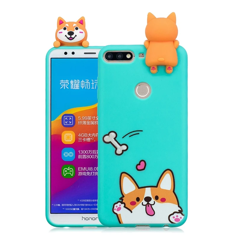 Honor 7C чехол для huawei Honor 7A Pro мультяшный 3D панда Единорог собака силиконовый чехол pouzdro na huawei Honor 7A 7C Pro Чехол - Color: Style 7
