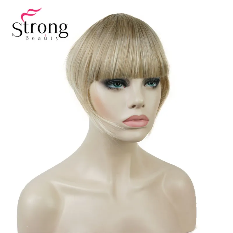 StrongBeauty, синтетические волосы, тонкие, аккуратные, воздушные челки, на заколках, с бахромой, передние волосы, Висячие челки, волосы для наращивания, шт., цвет на выбор
