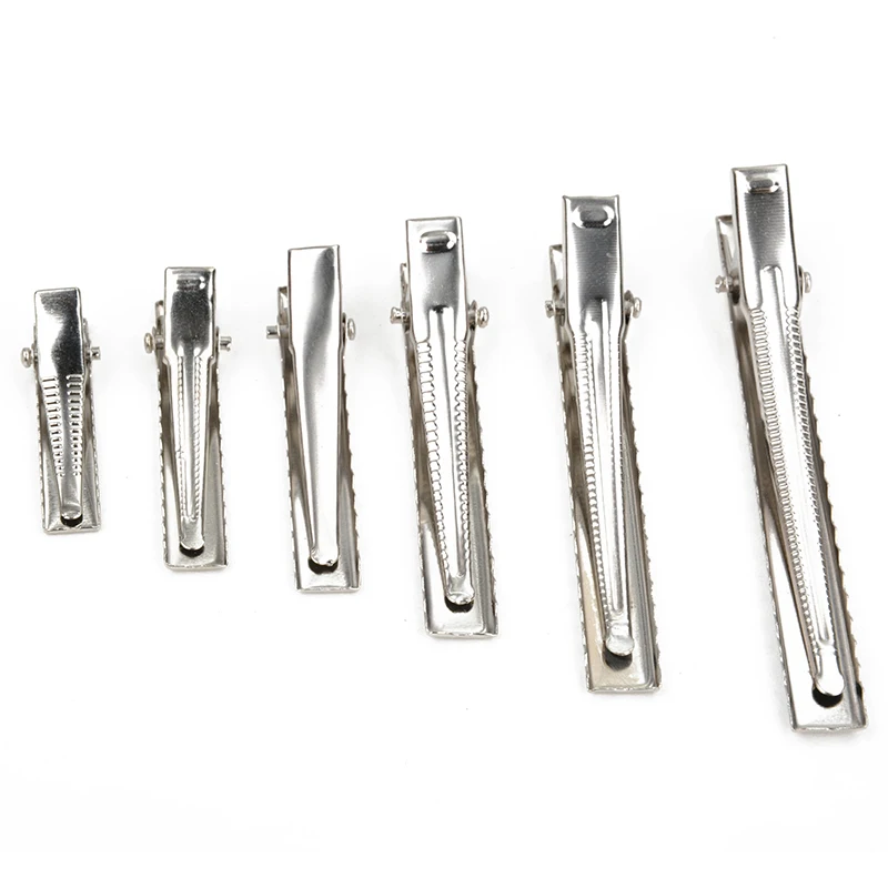 

50pcs/set Alligator Hair Clips Crocodile Clamps Clips with Teeth for Probe Fixing Testing Work DIY Hair Styling Tools 30-75mm