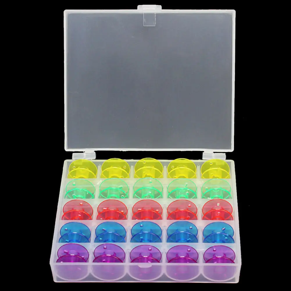 25 шт./компл. разноцветные пластиковые пустые шпульки фотообои с прозрачным