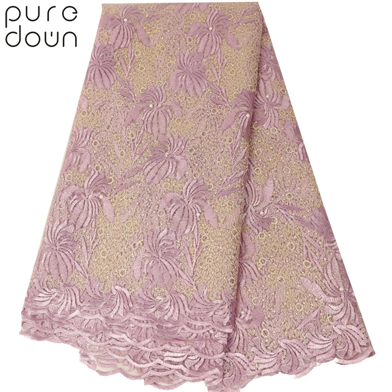 5 yards/lot embroidery Nigeria lace fabric high quality french for wedding dress Wholesale 3D Flower Africa | Дом и сад