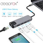 Адаптер DeepFox Type C, внешний конвертер, 4K HDMI-совместимый USB 3,1 USB в RJ45 Lan сетевая карта для Macbook USB Ethernet Switch