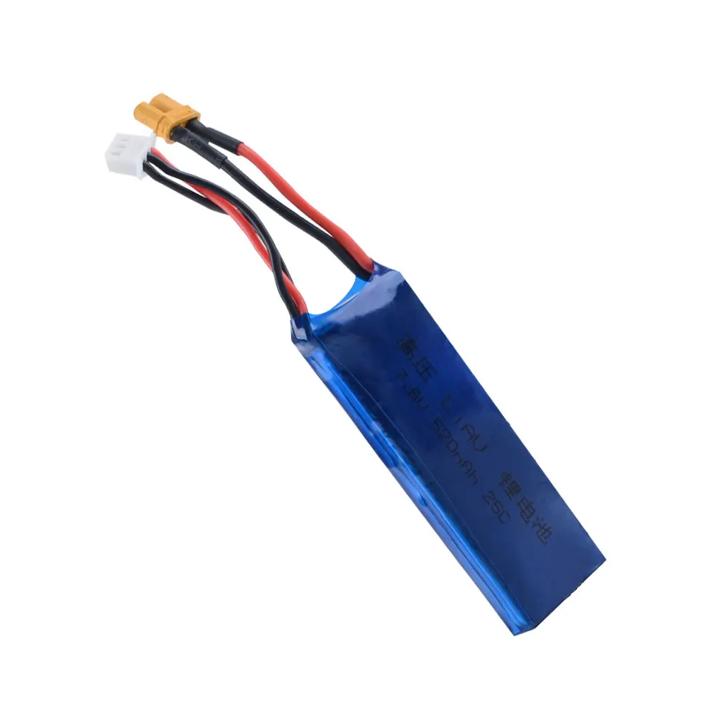 2 шт. аккумуляторная батарея ZDF Lipo 520 мАч 7 6 В макс. 8 25C 2S HV 4 35 в разъем XT30 для RC FPV Drone