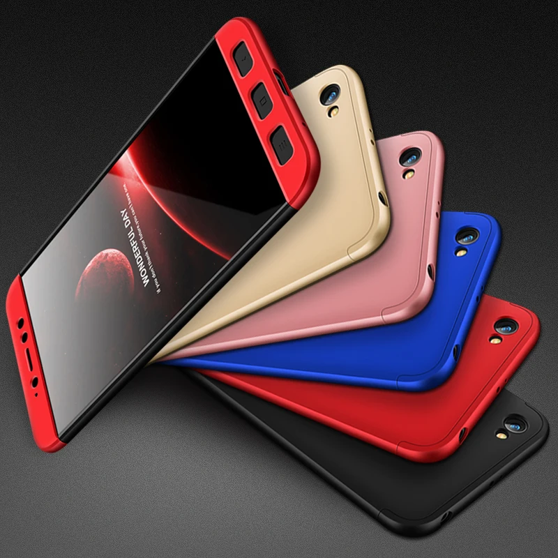 360 Degree Full Cover Case For Xiaomi Redmi Y1 Lite With Tempered Glass Luxury Plastic | Мобильные телефоны и аксессуары
