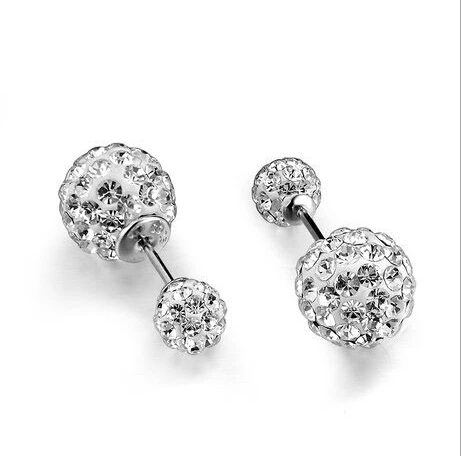 Брендовые модные серьги пирсинг Bijoux Смешанные цвета микро диско шар шпильки