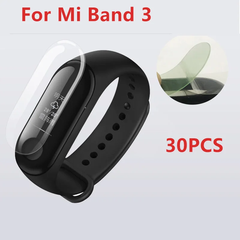 30 шт полная защитная пленка для Xiaomi Mi Band 4 или 3 чехол с браслетом протектор mi band