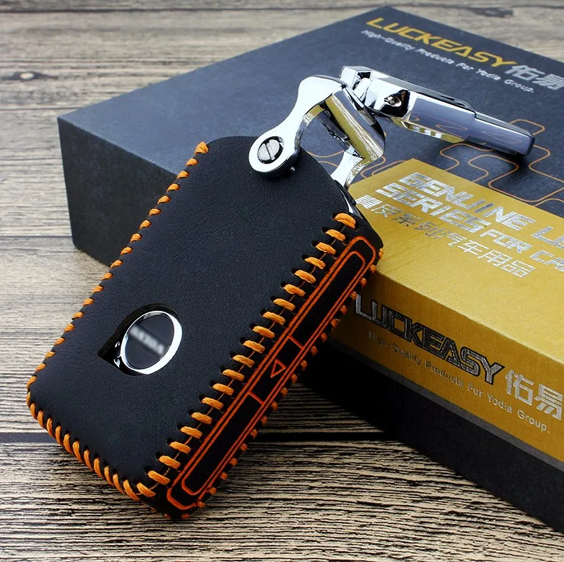Ключ чехол для volvo s90L xc90 t5 t6 t8 основа Обложка key holder верхний слой кожи xc90