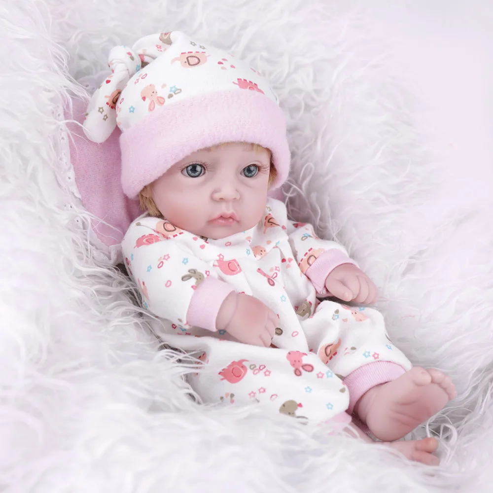 NPKDOLL 10 дюймов 25 см полностью силиконовые куклы для новорожденных ручная работа