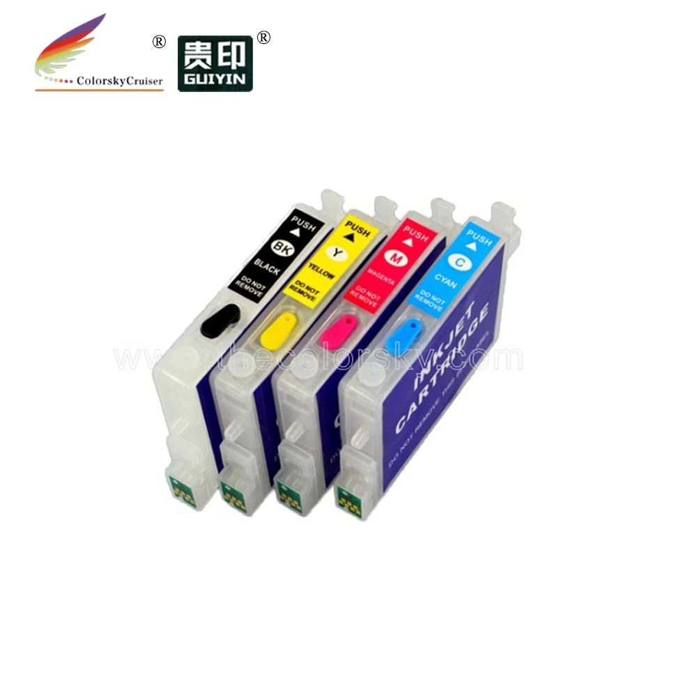 

(RCE611-614) 5sets refillable refill ink cartridge for Epson T0611 - T0614 BK/C/M/Y Stylus D68 D88 D88+ DX3800 DX3800+ free DHL