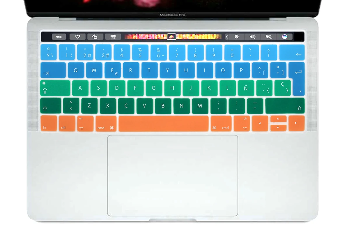 Для 2017 MacBook Pro 13 15 Retina A1706 A17067 с сенсорной панелью градиентная Радуга ESP Европейский