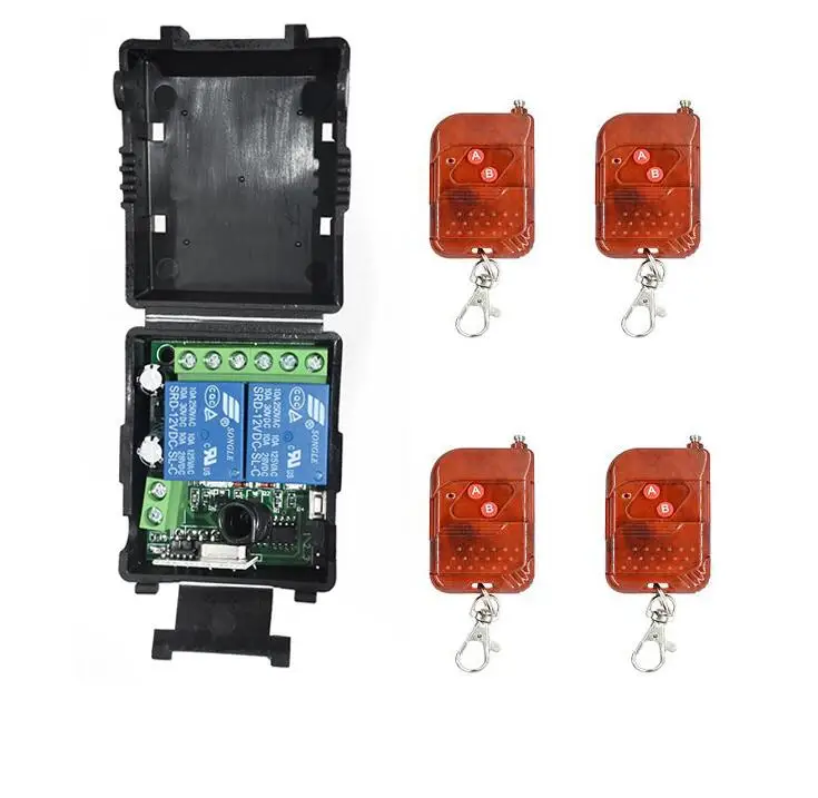 DC12V 12 В 2CH RF Беспроводная система дистанционного управления teleswitch передатчик приемник Универсальный пульт дистанционного управления/радиоприемник