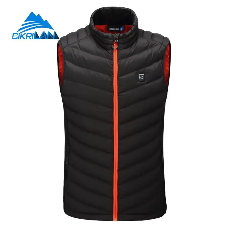 

Mens Winter Outdoor Hiking Trekking Lightweight Quilted Insulated Heated Vest Men Heating Warm Waistcoat Fishing Camping Gilet