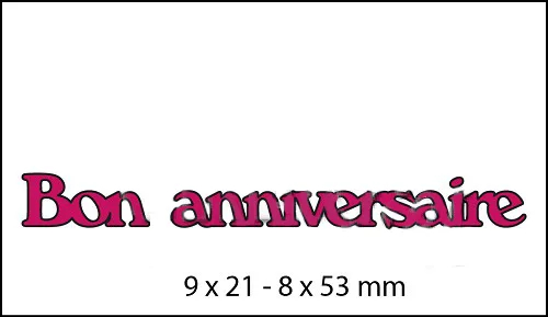Bon anniversaire Романтик мини французские слова шаблон металла Вырубные штампы Трафаретный Скрапбукинг альбом тиснение для бумажных карт DIY ремесла Новинка - Цвет: Bon anniversaire