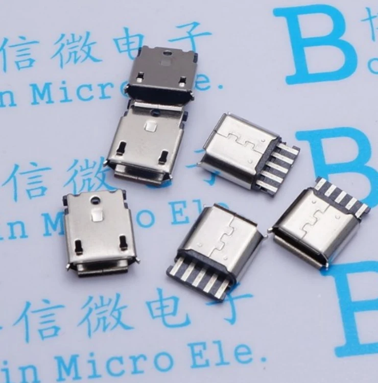 10 шт. Micro USB 5pin гнездо разъема сварки Тип для хвоста зарядки мобильного телефона
