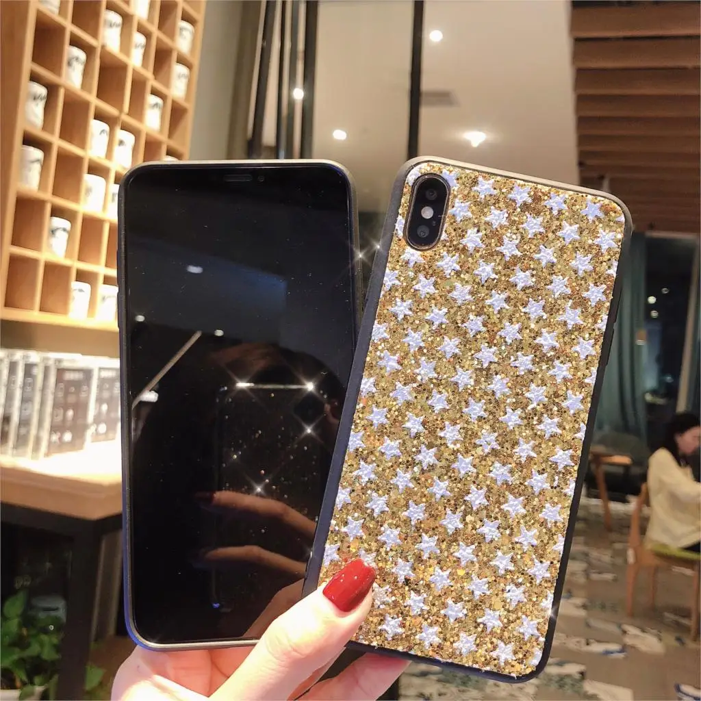 Luxury Bling Star Case For iphone 6 6S Plus X XS Max XR 7 8 5 5S SE Cover Protective Fashion Housing |