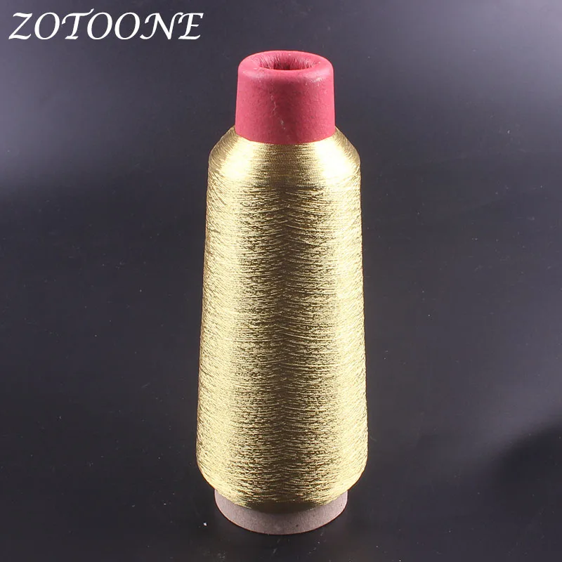 Металлическая золотая нить для вышивания ZOTOONE оптовая продажа ниток джинсов и