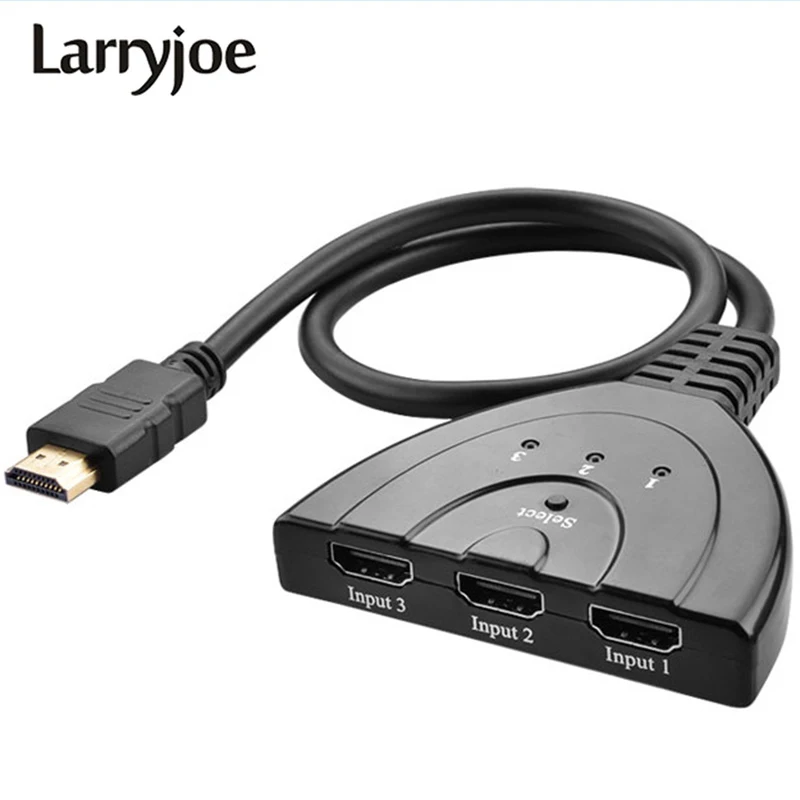Высокое качество 3 Порты и разъёмы 1080P 3D совместимому с HDMI переключатель Splitter