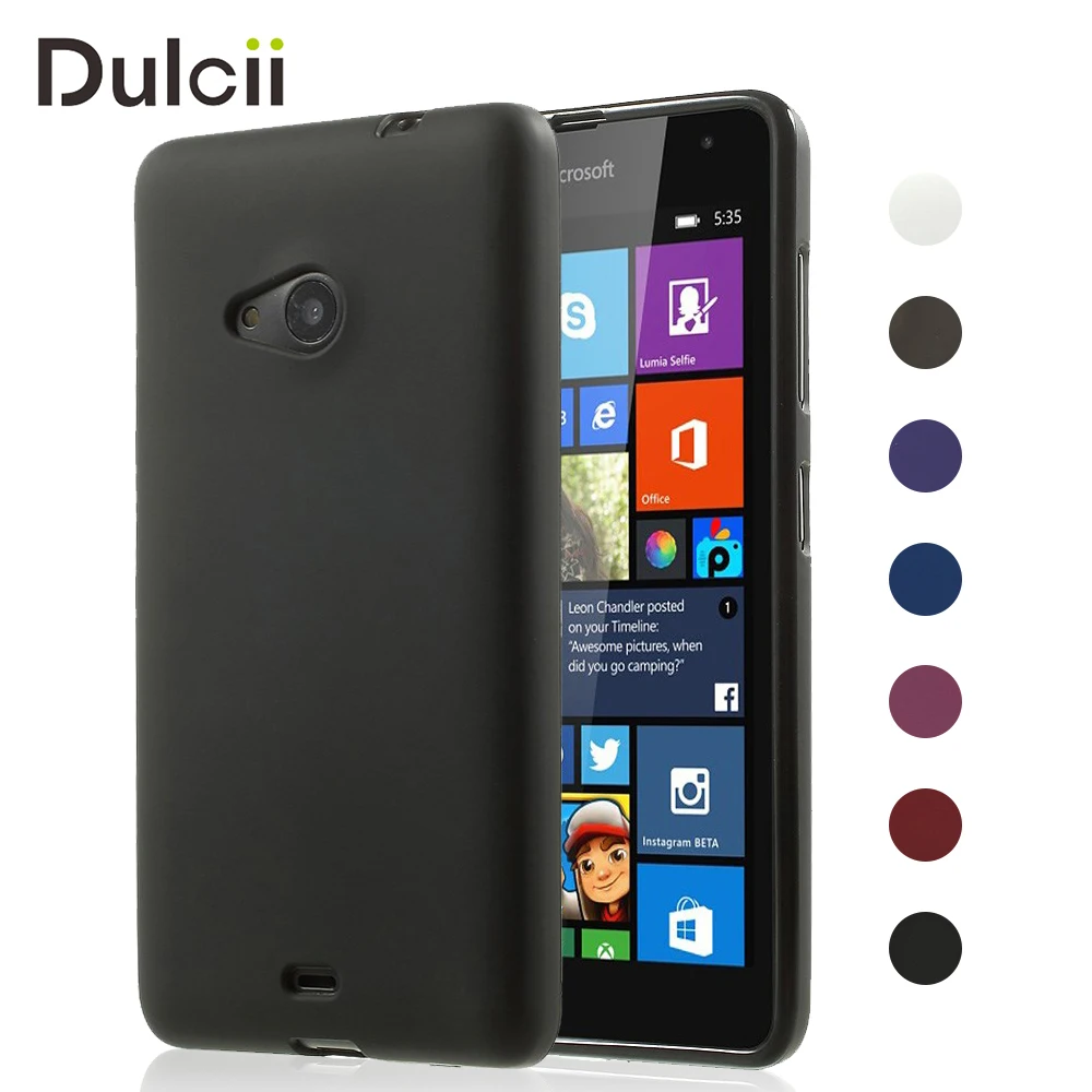 Dulcii для Nokia 535 крышка матовая ТПУ задняя гелевый Чехол microsoft Lumia Dual SIM мобильного