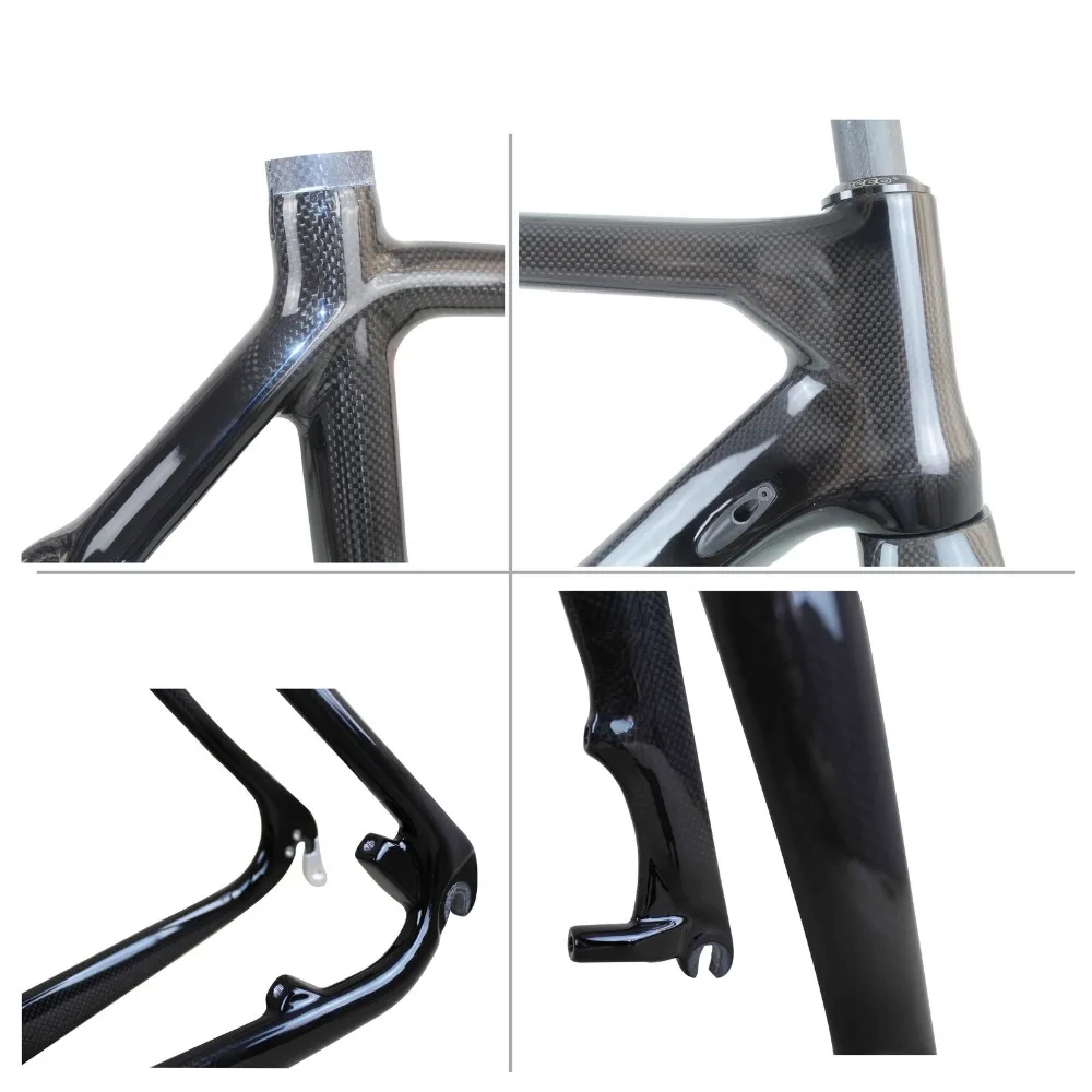 MIRACLE Toray t700 углеродный циклокросс di2 и механический диск циклокросс карбоновая рама велосипеда 50 см коническая труба полностью Углеродные велосипеды