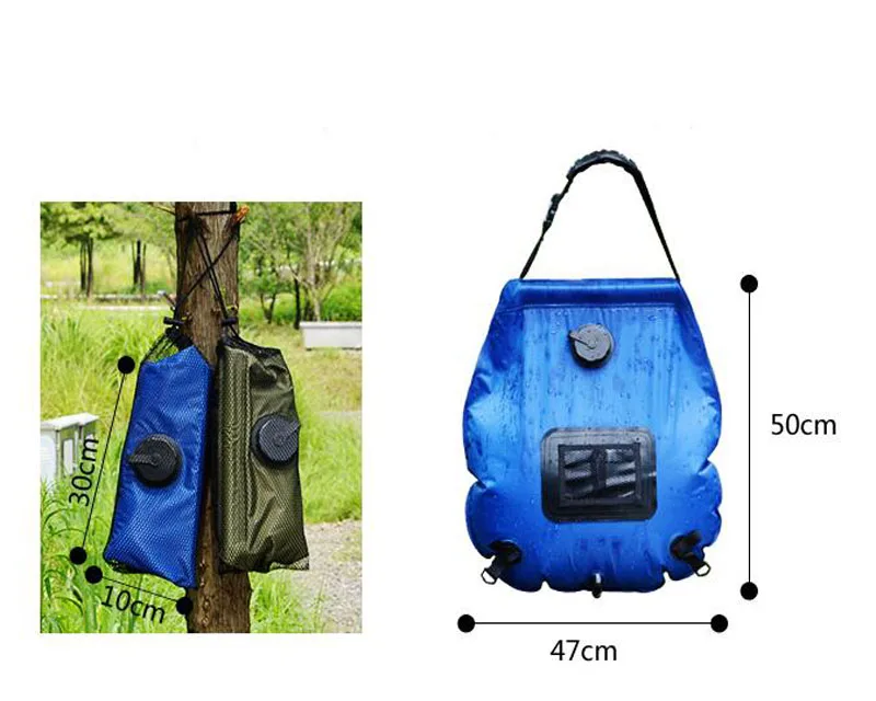 

20L Water bag Camping Ultralight Shower bag PVC Folding bag Portable Solar Outdoor Hiking Solar Energy Heated Camp Shower Bags