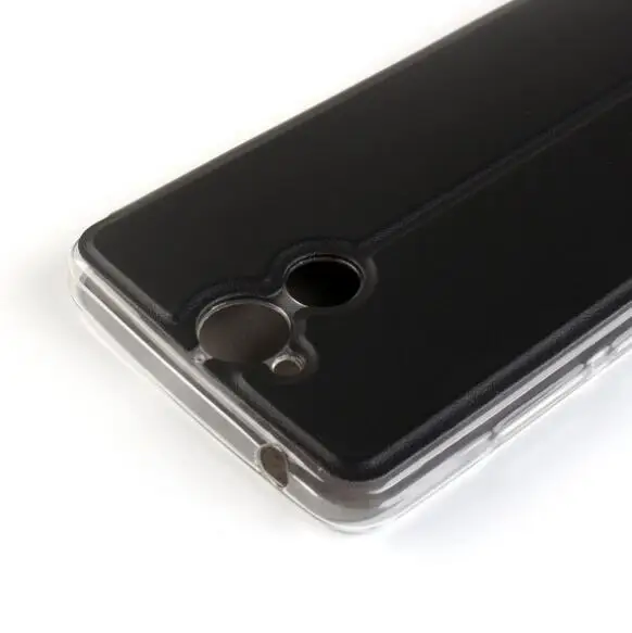 Роскошный кожаный чехол книжка с силиконовой задней крышкой из ТПУ для Blackview P2