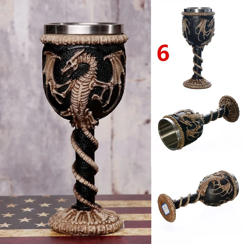 

1Pcs Cool Design Wine Glass Horror Cup Skull Goblet Perfect Gift Skull For Lovers Halloween Theme Parties Free Shipping ePacket