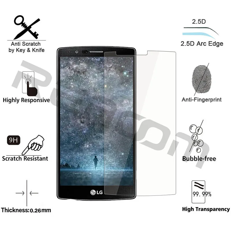 Reaoom 9H 2.5D Защитная пленка для экрана телефона LG G4 крышка стекла ультратонкая g4