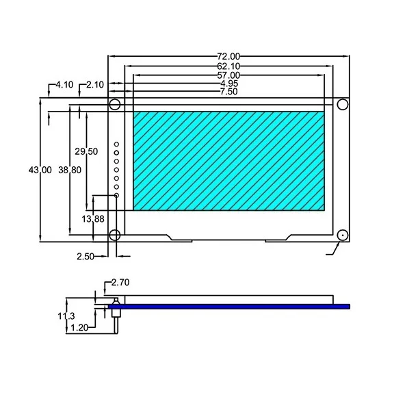 Модуль OLED дисплея 2 42 &quot 12864 128*64 серия IIC I2C SPI белый/синий/зеленый/желтый ЖК экран
