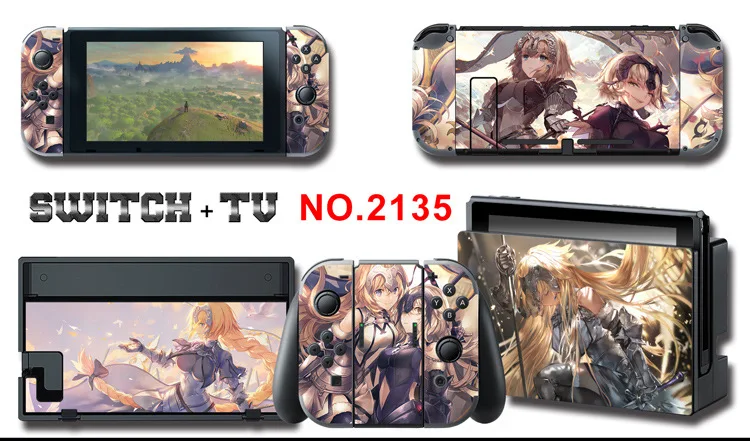Для nintendo Switch Pain sticker консоль Dock Joy Con полное покрытие цветной бумажной кожи Закаленное стекло протектор экрана от 2000-2305