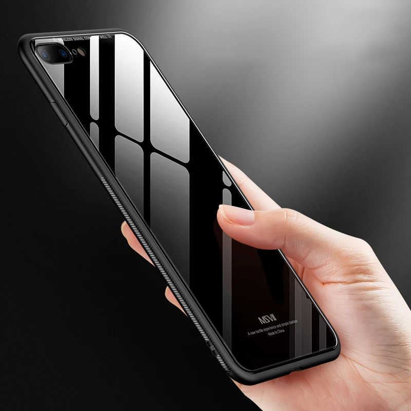 Модный чехол для iPhone 7 8 Plus оригинальный MSVII Роскошный тонкий ТПУ и закаленное