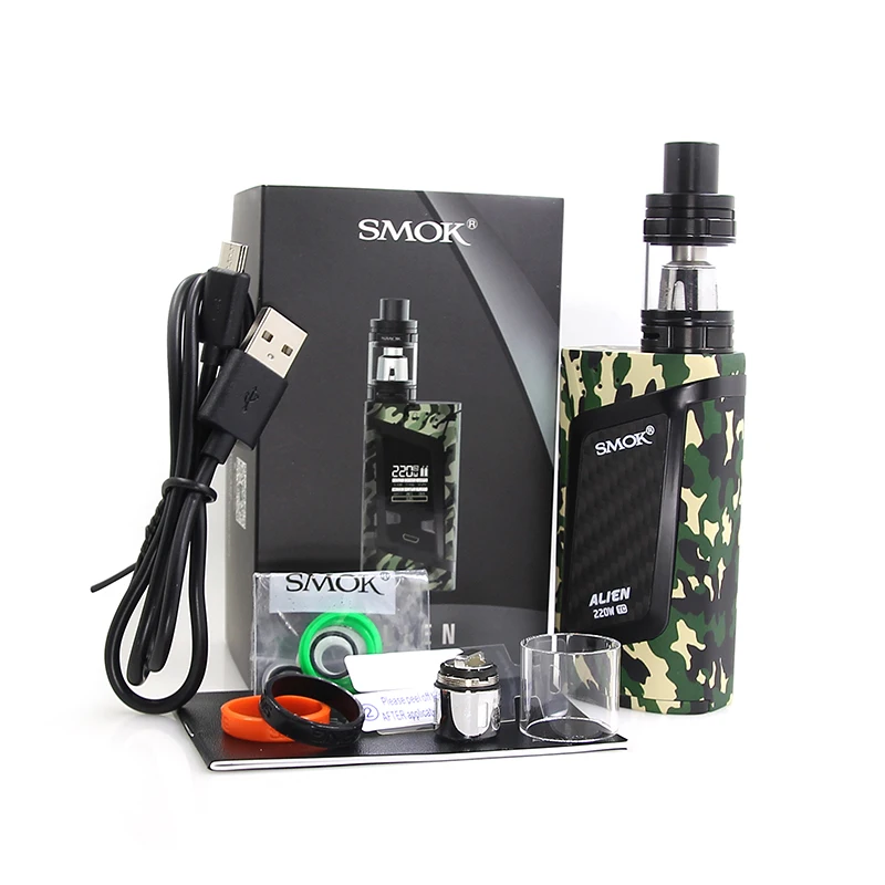 Оригинальный Vape SMOK чужеродных комплект 220 Вт чужой TC поле Mod 3 мл TFV8 ребенок бак с