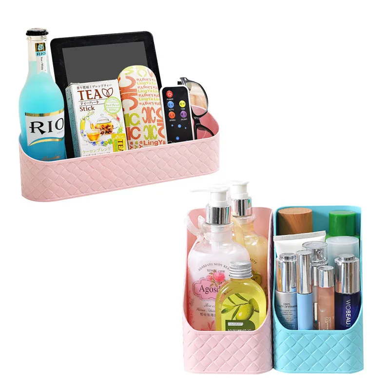 Бытовая коробка для хранения настольная косметика мелочей канцелярские