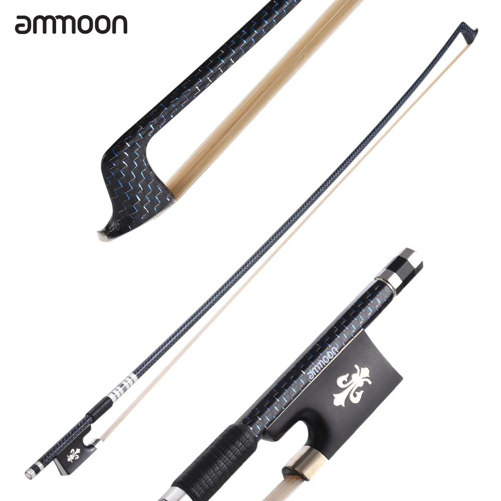 

Ammoon хорошая сбалансированная скрипка 4/4, лук, Плетеный, углеродное волокно, круглая палка, изысканный конский волос, черное дерево, лягушка