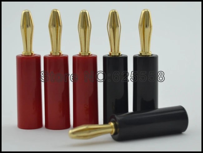 Hifi audio 8 шт./лот динамик банановые штекеры 24K позолоченный адаптер разъем аудио