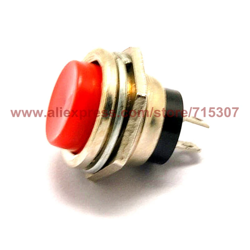 PHISCALE 10 шт. красный круглый кнопочный переключатель DS-212 Кнопка сброса 16 мм без