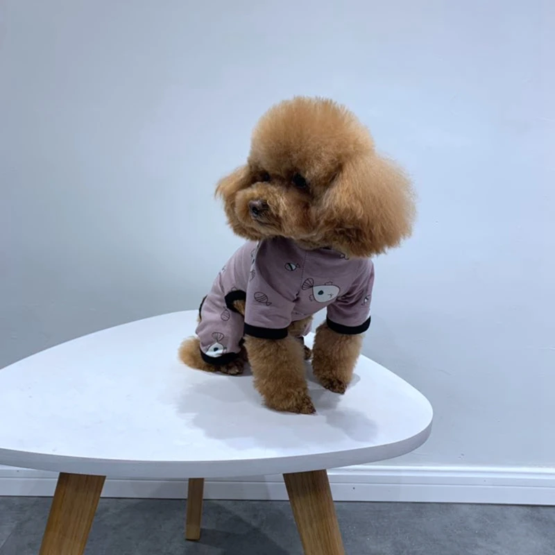 Милая Пижама для собак щенков и кошек удобный комбинезон весеннего осеннего