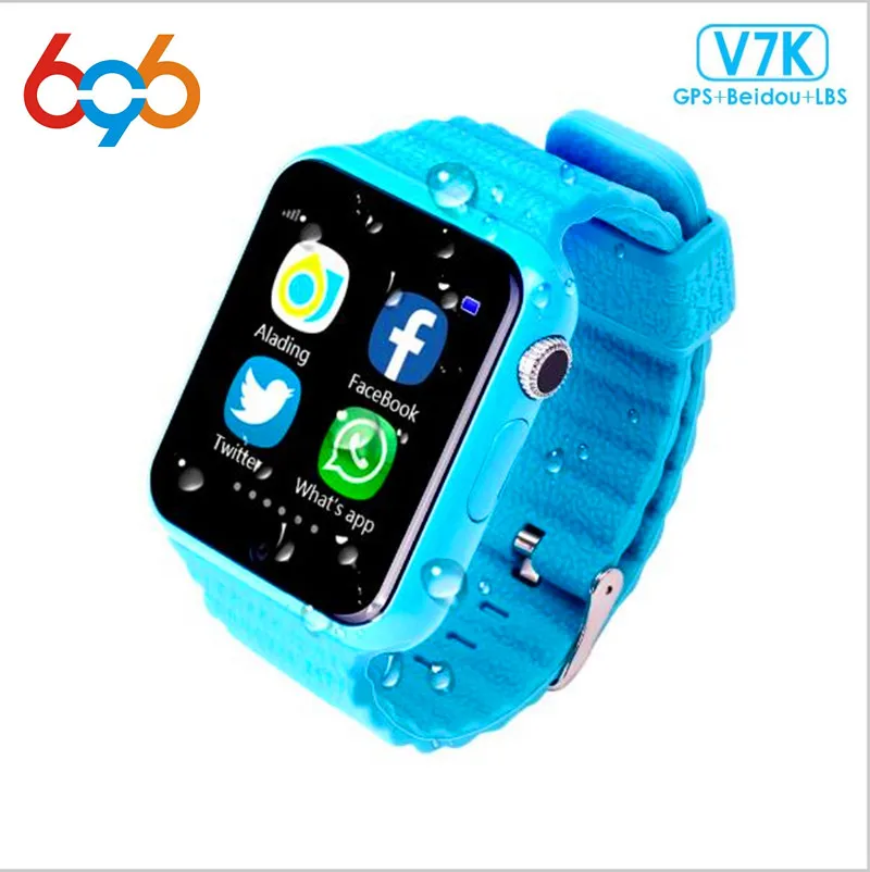 696 gps V7K Смарт-часы детей с Камера facebook SOS вызова расположение DevicerTracker